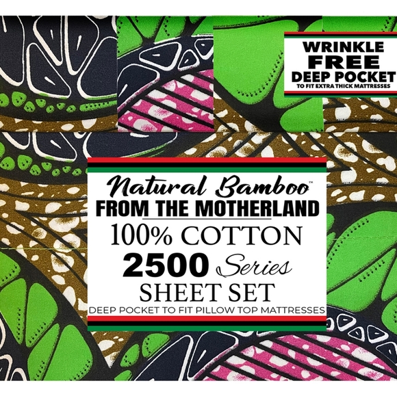 Natural Bamboo "From The Motherland" Sheet Set - Picture 3 of 3